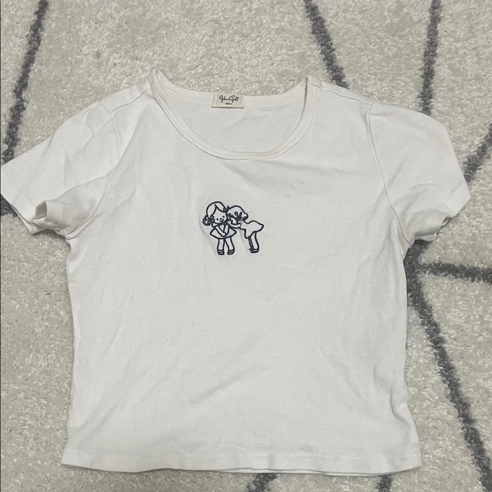 John galt baby tee with Embroidered Design